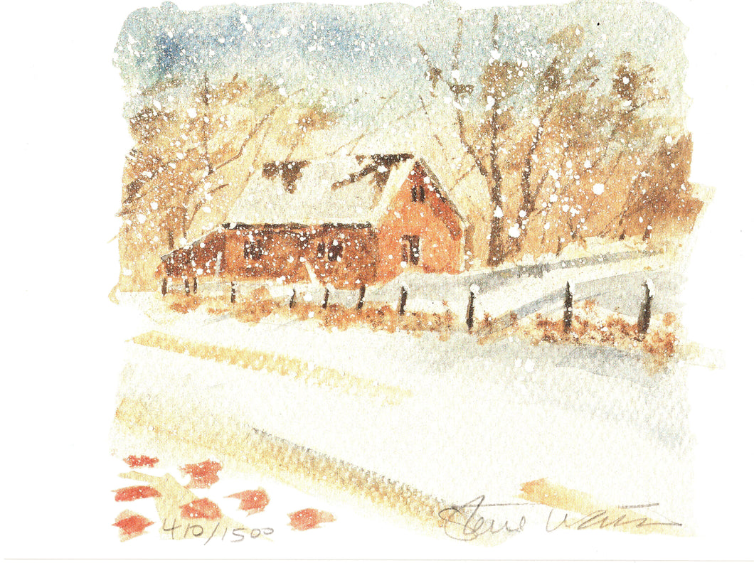 Country Snowfall - Limited Edition Lithograph